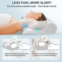 Ergonomic Memory Foam Pillow For Cervical Neck Shoulder Orthopedic Pain Relief - thumbnail 9