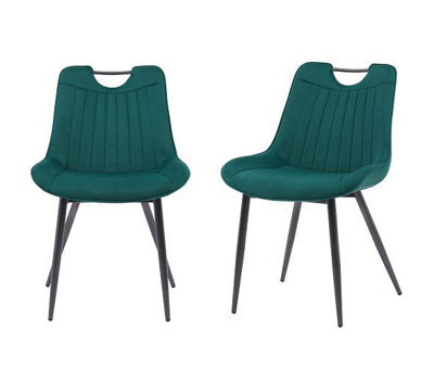 MMT Funiture Designs Green mmt Furniture Designs Ltd Nigella Dining Chairs Set Of 2, Velvet Chair Bucket - image 1