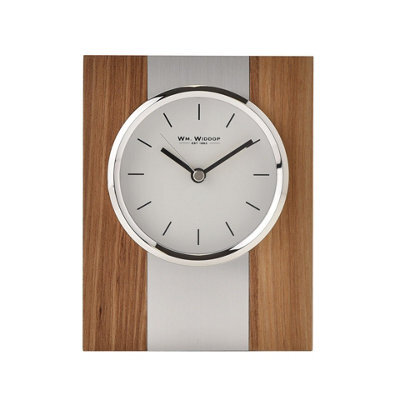 WILLIAM WIDDOP Wm.widdop Square Wood & Metal Mantel Clock Baton Dial