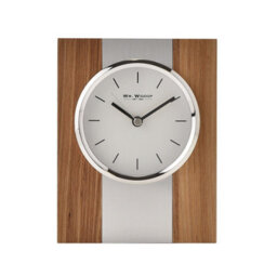 WILLIAM WIDDOP Wm.widdop Square Wood & Metal Mantel Clock Baton Dial