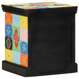 Berkfield Bedside Cabinet 2 Pcs Multicolour 40X35X45 Cm Solid Wood Mango - thumbnail 6