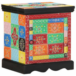 Berkfield Bedside Cabinet 2 Pcs Multicolour 40X35X45 Cm Solid Wood Mango - thumbnail 3