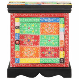 Berkfield Bedside Cabinet 2 Pcs Multicolour 40X35X45 Cm Solid Wood Mango - thumbnail 2