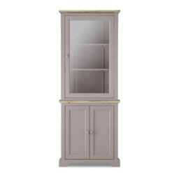 Statement Furniture Florence Corner Display Cabinet, Glass Door Truffle Dresser - thumbnail 2