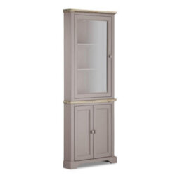 Statement Furniture Florence Corner Display Cabinet, Glass Door Truffle Dresser - thumbnail 3