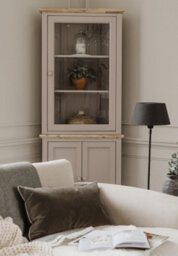 Statement Furniture Florence Corner Display Cabinet, Glass Door Truffle Dresser - thumbnail 6