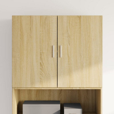 Berkfield Wall Cabinet Sonoma Oak 80X42.5X64 Cm Engineered Wood - image 1