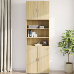 Berkfield Wall Cabinet Sonoma Oak 80X42.5X64 Cm Engineered Wood - thumbnail 3