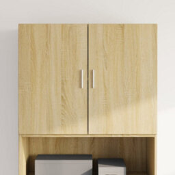 Berkfield Wall Cabinet Sonoma Oak 80X42.5X64 Cm Engineered Wood - thumbnail 1