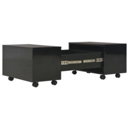 Berkfield Elegant Coffee Table High Gloss Black 60X60X35 Cm Engineered Wood - thumbnail 5