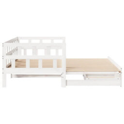 Berkfield Daybed With Trundle And Drawers Without Mattress White 90X200 Cm - thumbnail 6