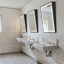 Luvodi Led Bathroom Mirror Lighted Tilting Fogless Wall Mirror Restroom Old Barber Shop, 60X90 Cm - thumbnail 1
