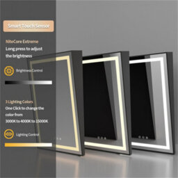 Luvodi Led Bathroom Mirror Lighted Tilting Fogless Wall Mirror Restroom Old Barber Shop, 60X90 Cm - thumbnail 8