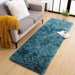 Ameha Tye Dye Teal Area Rugs,large Hallway Runner Shaggy Rug Non Slip 80X300Cm, Modern Super Soft Floor Carpet Bedside Rug For Kids Room - thumbnail 5