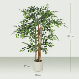 120Cm Artificial Ficus Tree, Faux Plant For Home Decor - thumbnail 2