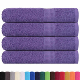 Berkfield Durable Sauna Towels 4 Pcs Purple 80X200 Cm 360 Gsm 100% Cotton