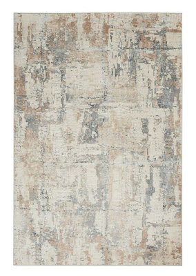 Beige Grey Rug, Stain-Resistant Modern Rug, 10mm Thickness Abstract Rug, Luxurious Rug For Dining Room-240Cm X 320Cm - image 1