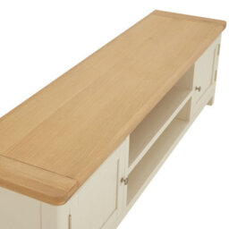 The Furniture Market Marbury Cream Painted Extra Large Widescreen Tv Unit Stand Up To 80 Tv Size - thumbnail 6
