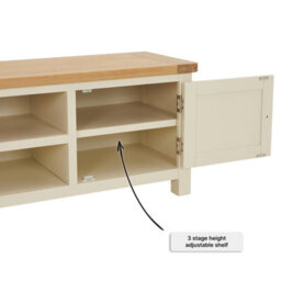 The Furniture Market Marbury Cream Painted Extra Large Widescreen Tv Unit Stand Up To 80 Tv Size - thumbnail 5