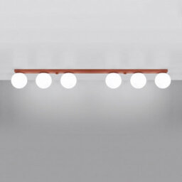 Sollux Lighting Yoli Steel/glass Red Ochre 6 Lights Minimalist Ceiling Lamps - thumbnail 3