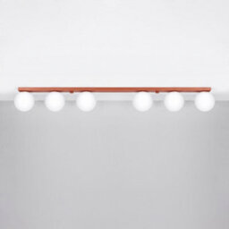 Sollux Lighting Yoli Steel/glass Red Ochre 6 Lights Minimalist Ceiling Lamps - thumbnail 2