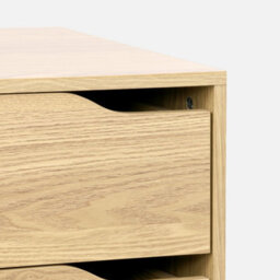 Sweeek - Tall Chest Of Drawers Wood Decor 4 Drawers Natural 48X39.5X96 Cm - Nepal - thumbnail 4