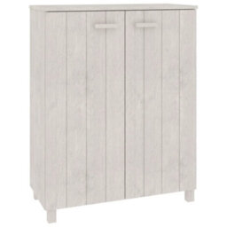 Berkfield Shoe Cabinet White 85X40X108 Cm Solid Wood Pine - thumbnail 2