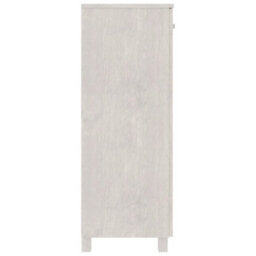 Berkfield Shoe Cabinet White 85X40X108 Cm Solid Wood Pine - thumbnail 4