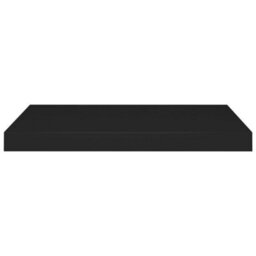Berkfield Floating Wall Shelves 2 Pcs Black 60X23.5X3.8 Cm Mdf - thumbnail 4