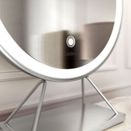 CARME Home Belle Medium Silver Frame Touch Sensor Led Makeup Mirror With Lights - thumbnail 2