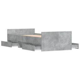 Berkfield Bed Frame With Headboard And Footboard Concrete Grey 90X190 Cm - thumbnail 5