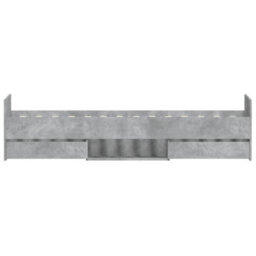 Berkfield Bed Frame With Headboard And Footboard Concrete Grey 90X190 Cm - thumbnail 7