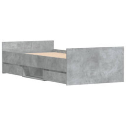 Berkfield Bed Frame With Headboard And Footboard Concrete Grey 90X190 Cm - thumbnail 8