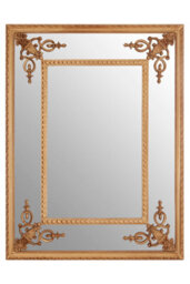 Orsina Neoclassical Design Gold Motifs Frame Wall Mirror, Elegant Hallway Mirror, Versatile Large Modern Mirror - thumbnail 1