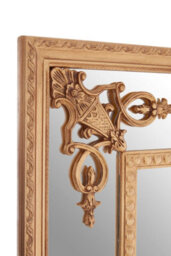 Orsina Neoclassical Design Gold Motifs Frame Wall Mirror, Elegant Hallway Mirror, Versatile Large Modern Mirror - thumbnail 3
