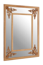 Orsina Neoclassical Design Gold Motifs Frame Wall Mirror, Elegant Hallway Mirror, Versatile Large Modern Mirror - thumbnail 2