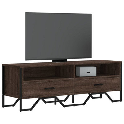 Berkfield Tv Cabinet Brown Oak 122X34X41 Cm Engineered Wood - image 1