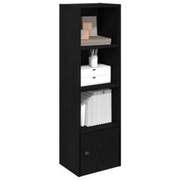 Walplus Bookcase Black Oak 31X24X102 Cm Engineered Wood - thumbnail 1