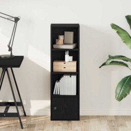 Walplus Bookcase Black Oak 31X24X102 Cm Engineered Wood - thumbnail 3