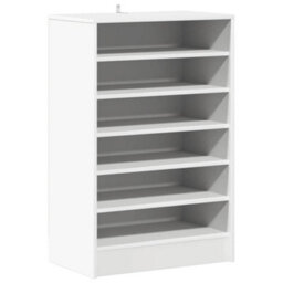Berkfield Modern Shoe Cabinet White 60X35X92 Cm Engineered Wood - thumbnail 1