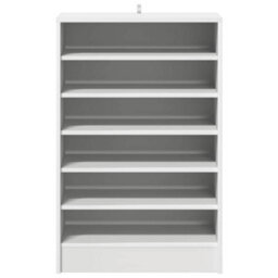 Berkfield Modern Shoe Cabinet White 60X35X92 Cm Engineered Wood - thumbnail 4
