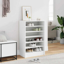 Berkfield Modern Shoe Cabinet White 60X35X92 Cm Engineered Wood - thumbnail 2