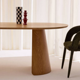 Sweeek - Oblong Dining Table For 8 People Wood Decor Oak 220X100X76 Cm - Mathilde - thumbnail 6