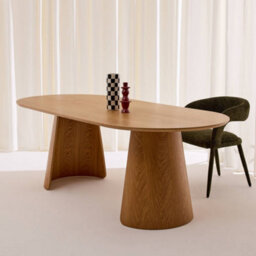 Sweeek - Oblong Dining Table For 8 People Wood Decor Oak 220X100X76 Cm - Mathilde - thumbnail 7
