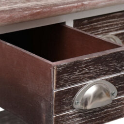 Berkfield Durable Side Table Brown 40X40X40 Cm Paulownia Wood - thumbnail 6