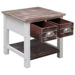 Berkfield Durable Side Table Brown 40X40X40 Cm Paulownia Wood - thumbnail 4