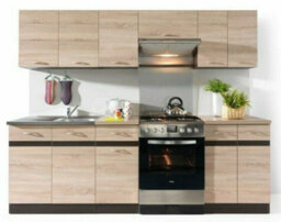 Impact Furniture Kitchen Extractor Fan Housing Unit Wall Cabinet 600mm Storage Cupboard Half Height Lift Up Door Light Oak Effect Junona - thumbnail 7