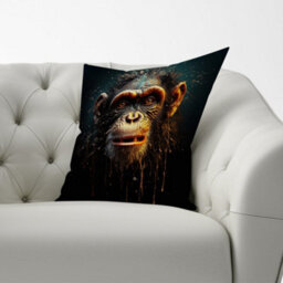 Warren Reed Designer Splashart Monkey Face Cushions 60Cm X 60Cm - thumbnail 2