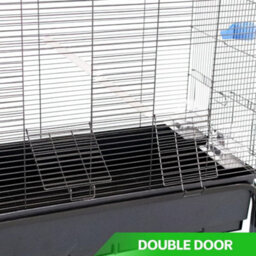 "Hygrad Built to Survive 42"" Single Center Divider Nest Box Bird Rolling Stand Cage Divided Breeder Parakeet Bird Cage For Canary Cockatiel Parrot Lovebird" - thumbnail 6