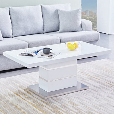 Furniture in Fashion Parini Rectangular High Gloss Coffee Table In White - image 1